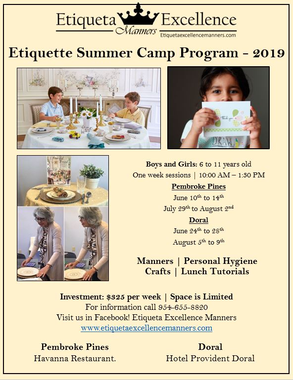 camps, summer camps, etiquette, manners, modales, etiqueta, campamentos