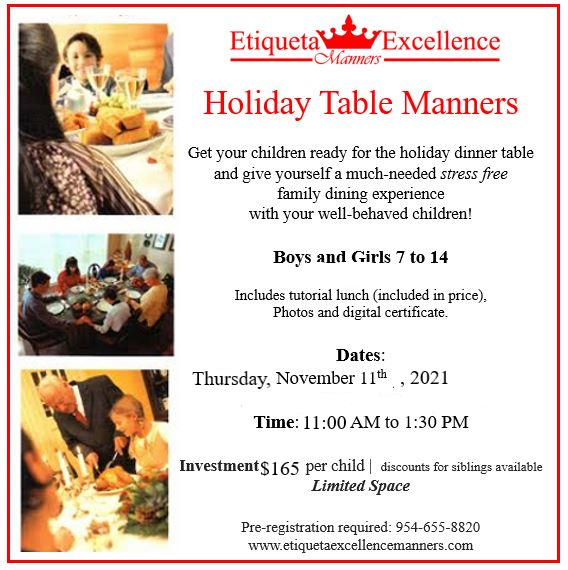 Table Manners, Holiday Manners Table Manners, Holiday Manners