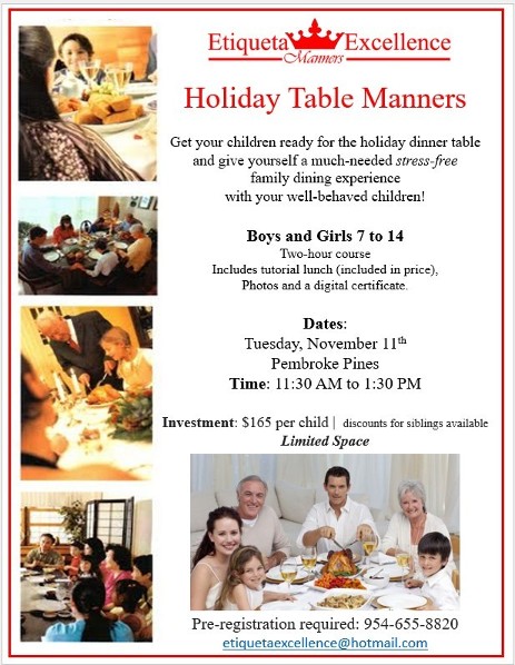 Holiday Table Manners